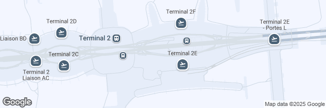 Google Maps Paris Charles de Gaulle Airport, Terminal 2EF - niveau arrivées, Paris Roissy, 95711, France